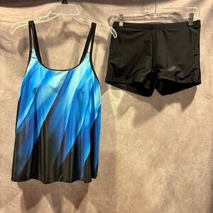 Urchics Two Piece Tankini with Boy Shorts NWOT